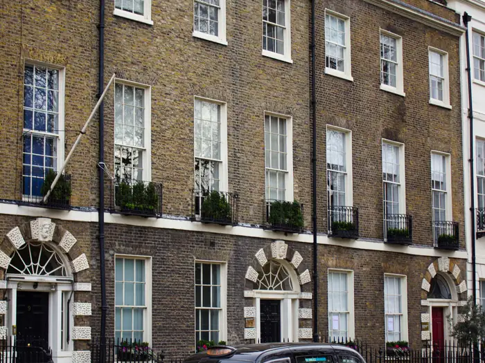 Georgian terrace houses on Bedford Square, Bloomsbury