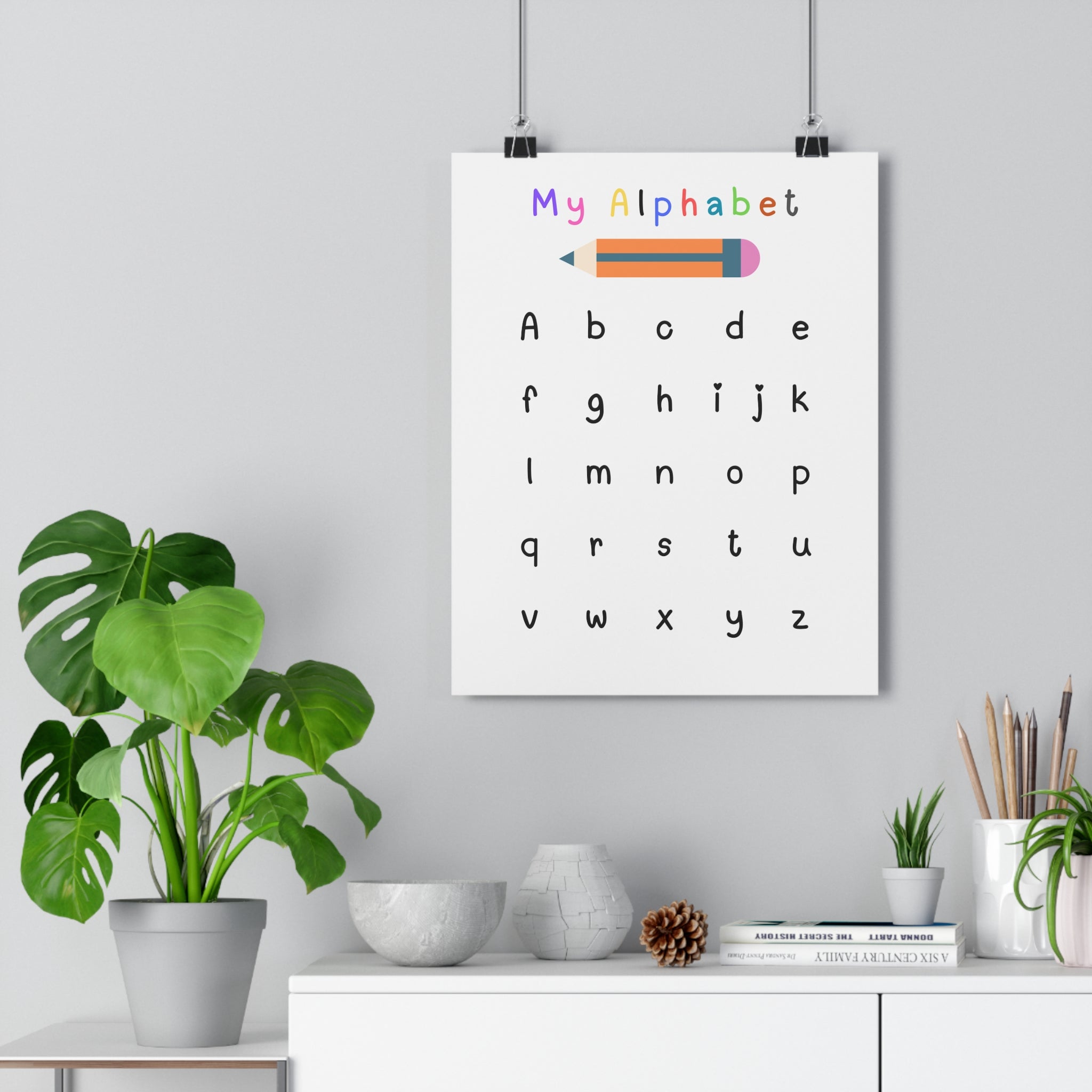 Alphabet Learning Poster for Kids Wall Art