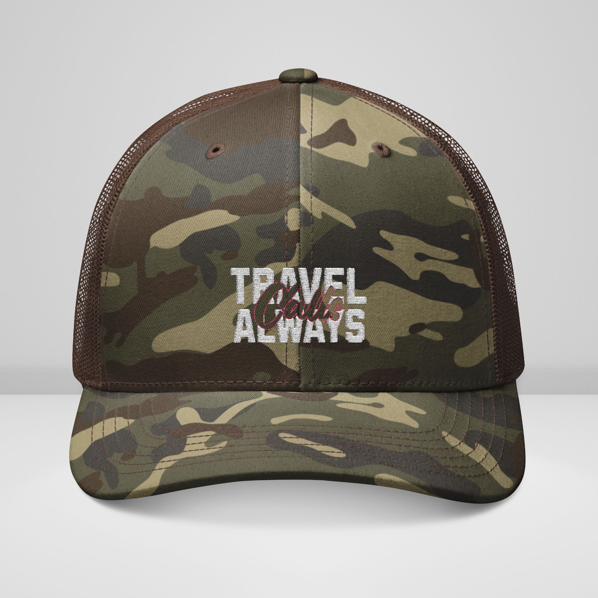Camouflage Travel Trucker Hat
