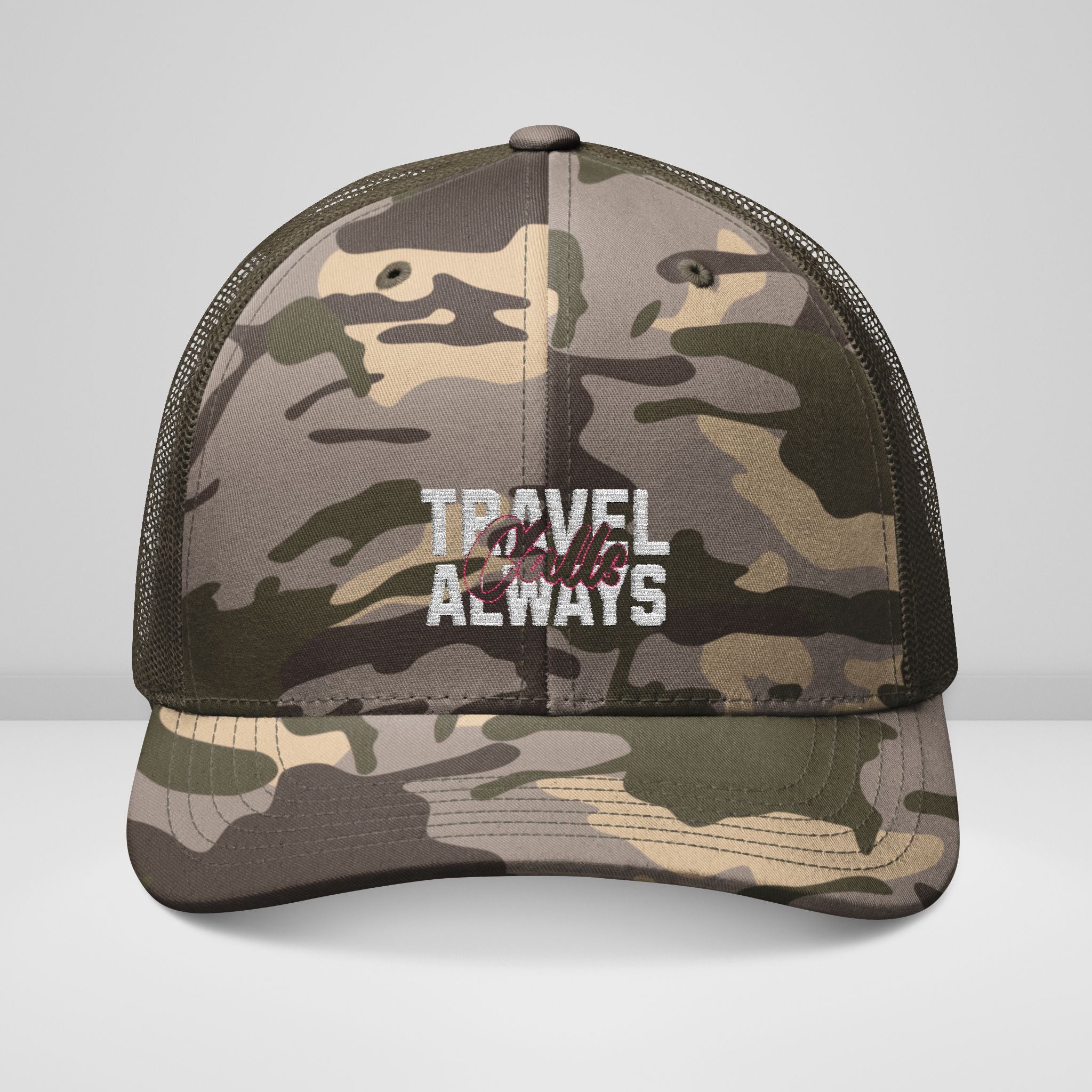 Camouflage Travel Trucker Hat