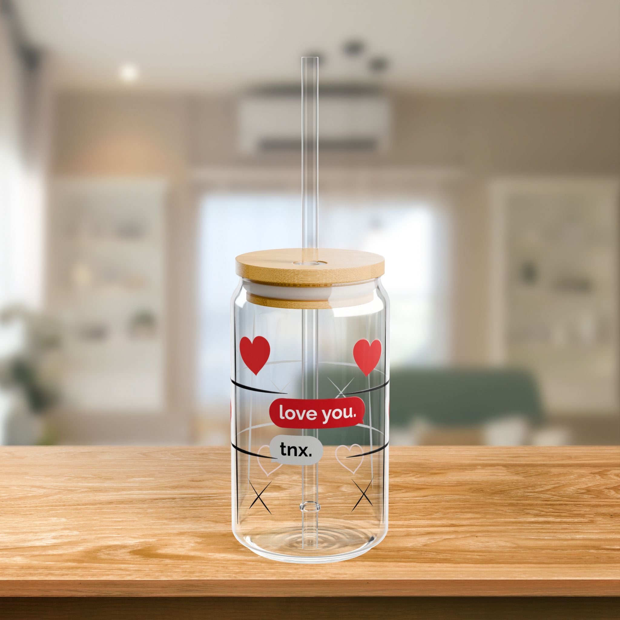 Love You Sipper Glass