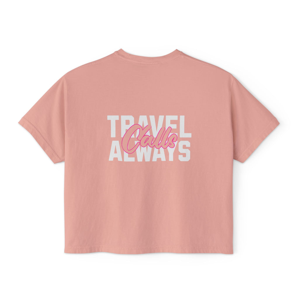 Women's Stylish Travel Calls Boxy Tee