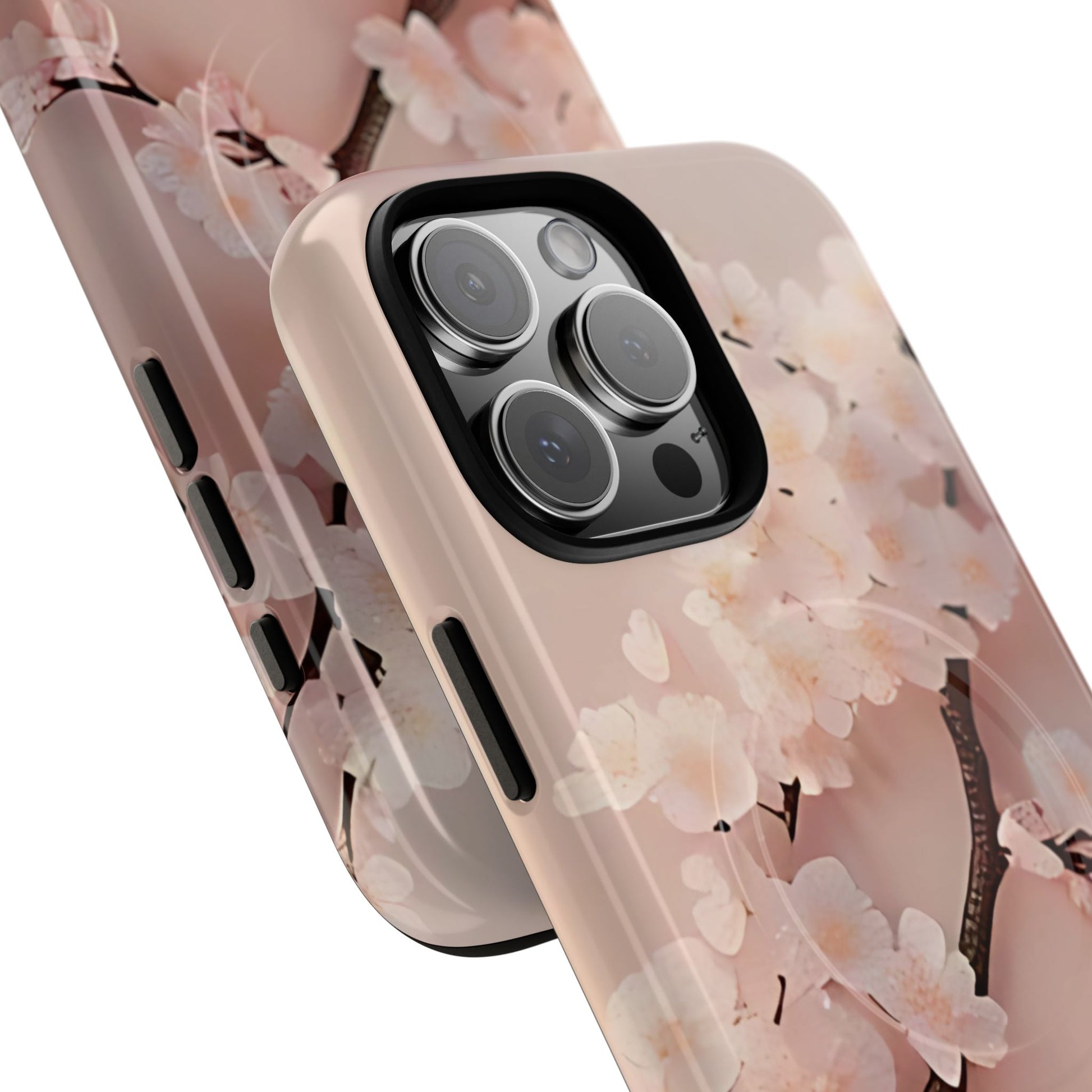 Phone Case - Cherry Blossom Design Tough Magnetic Case