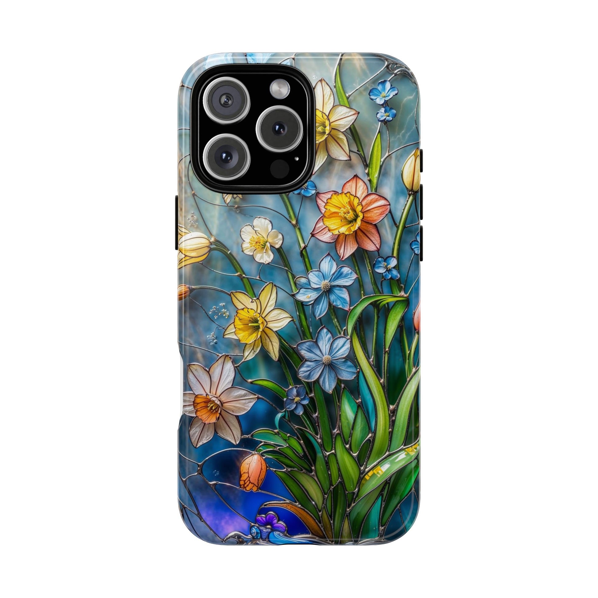 British Daffodil Stained Glass Design Tough Phone Case