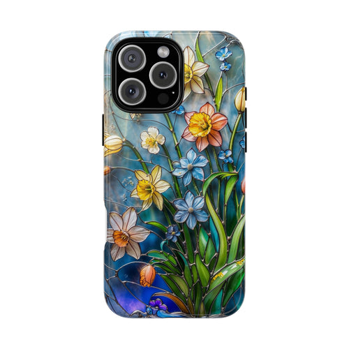 British Daffodil Stained Glass Design Tough Phone Case