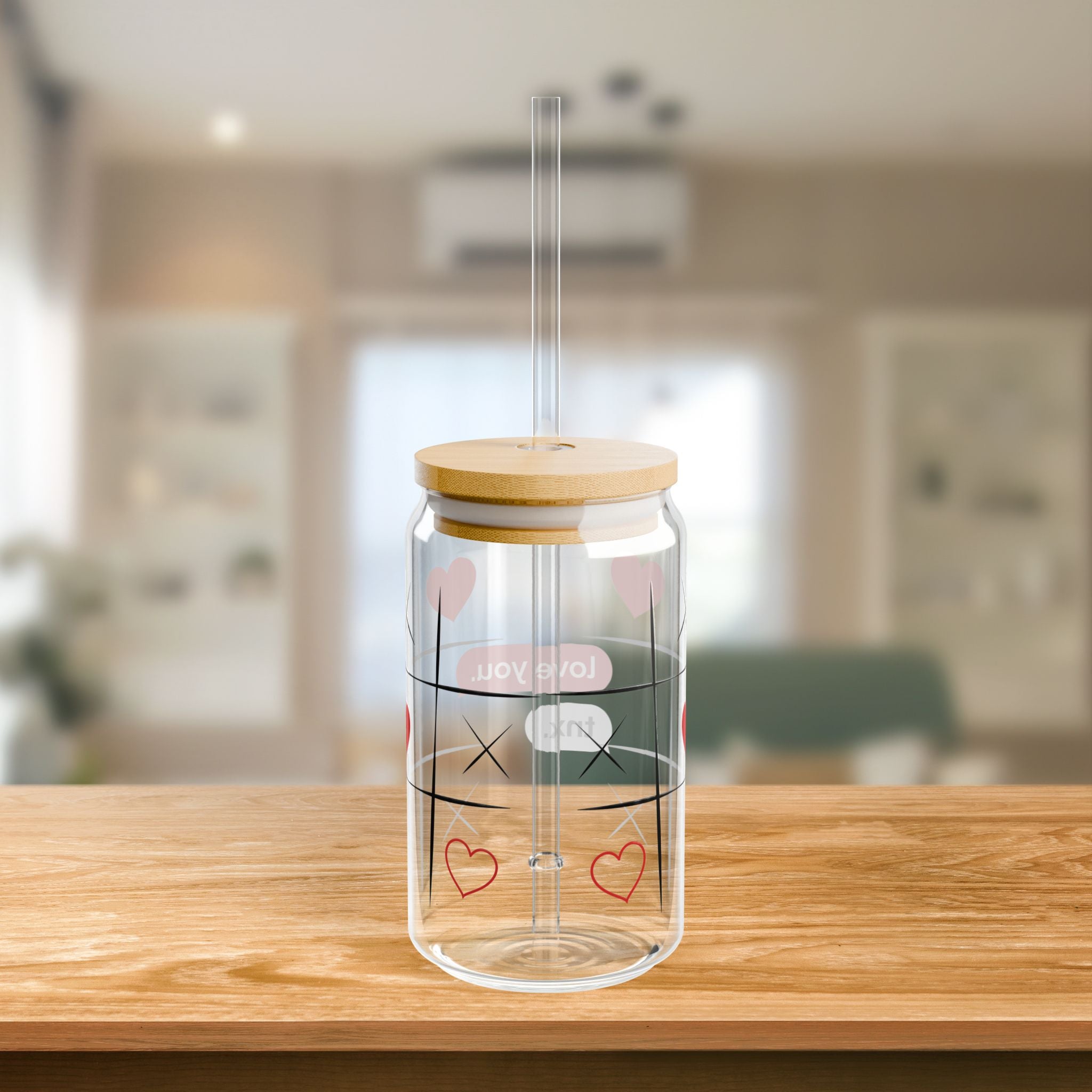 Love You Sipper Glass