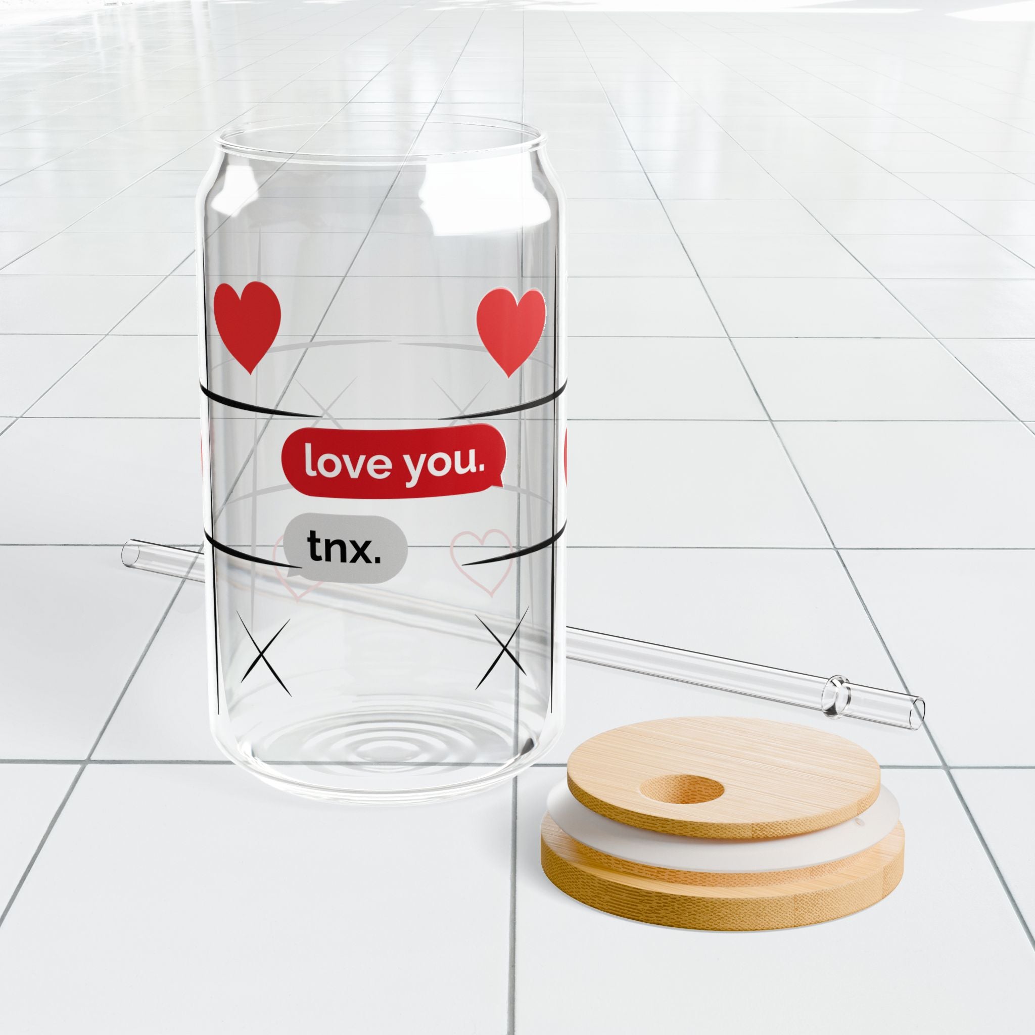 Love You Sipper Glass