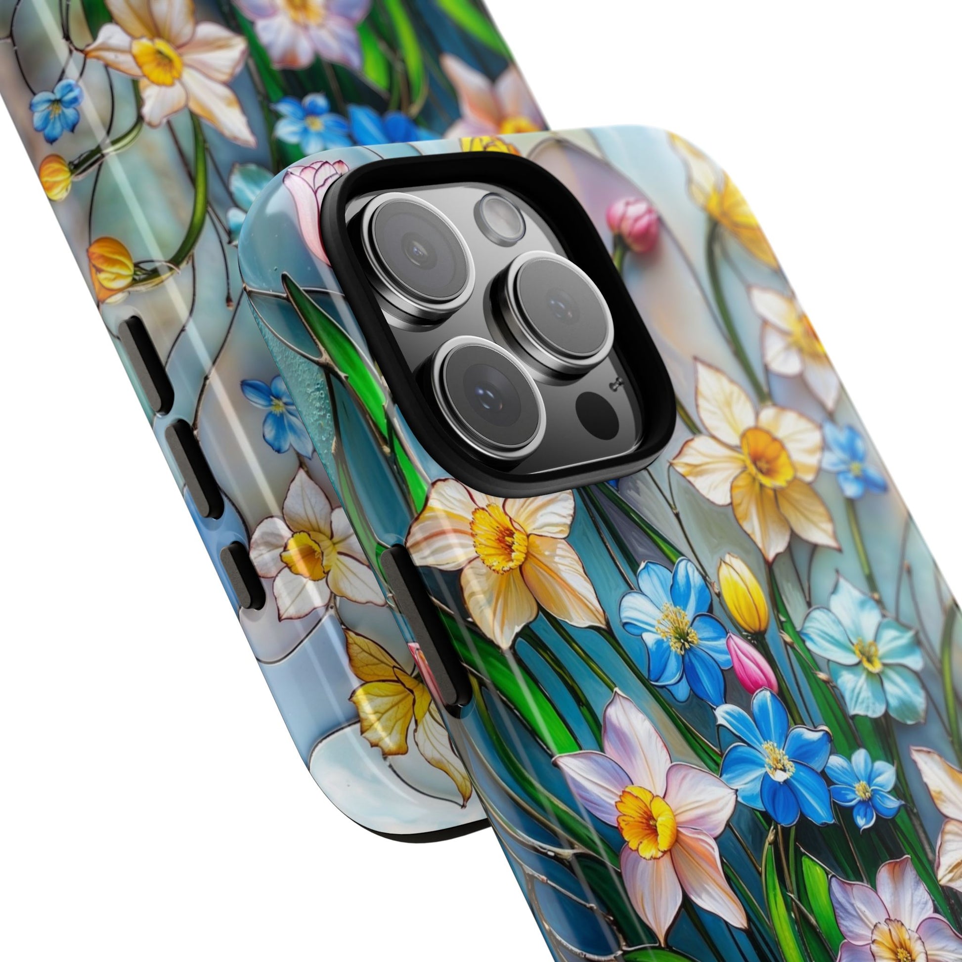 British Daffodil Stained Glass Design Style 2 Tough Phone Case