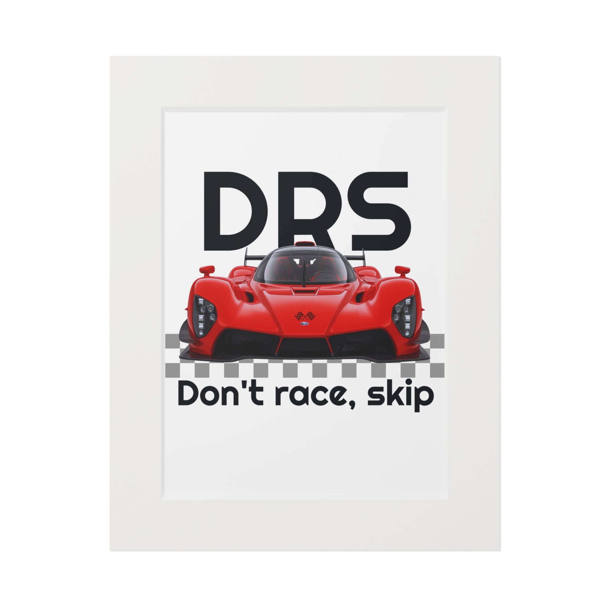 Racing Art Print with Passepartout Frame