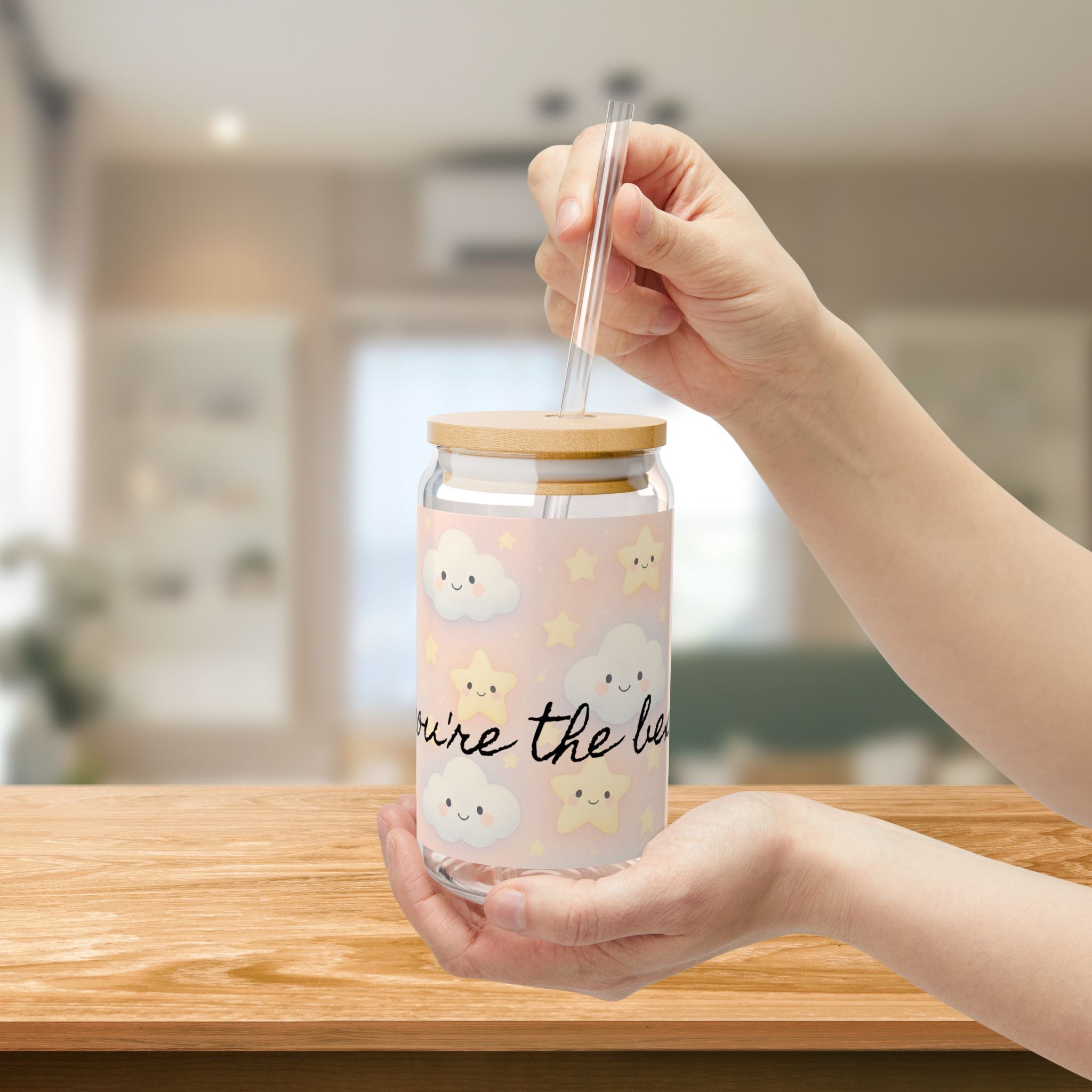 Whimsical You are the best Sipper Glass