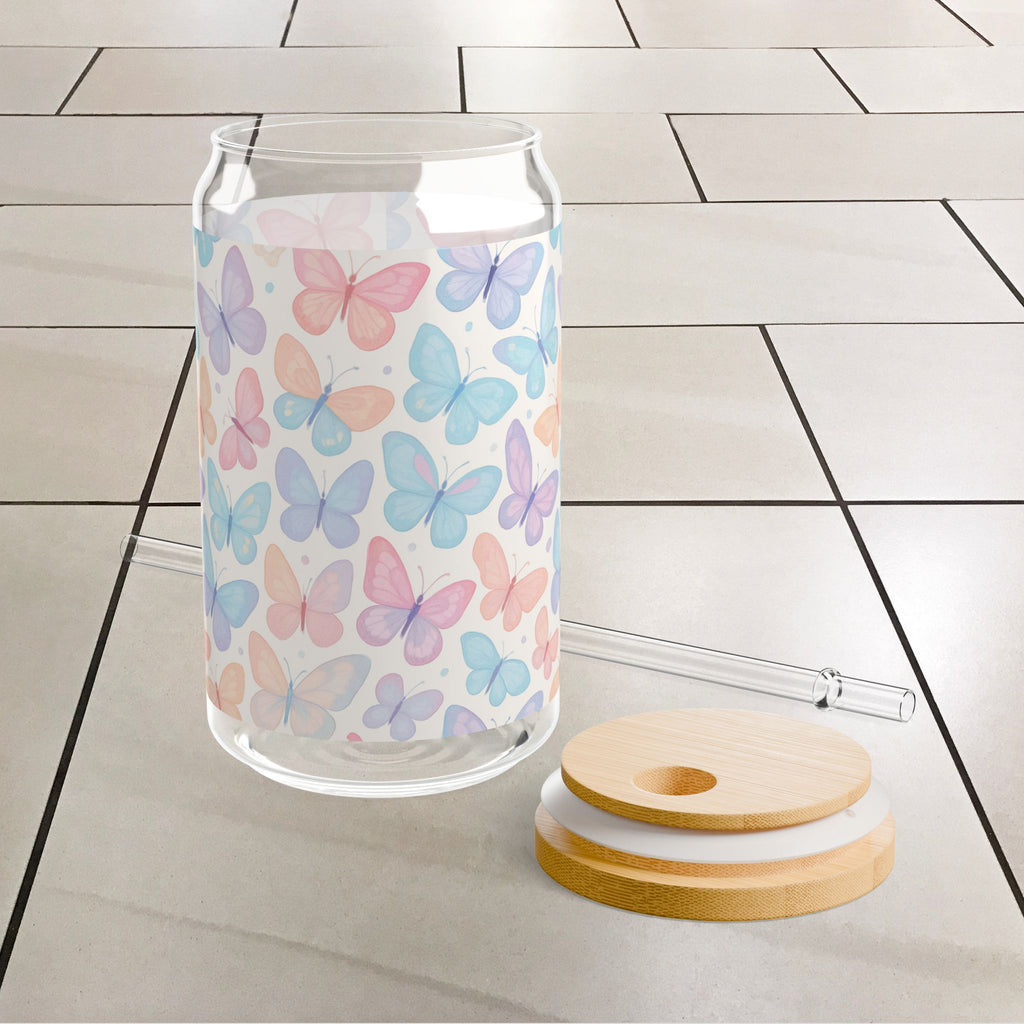 Butterfly Sipper Glass - 16oz