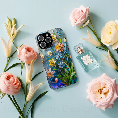 British Daffodil Stained Glass Design Tough Phone Case
