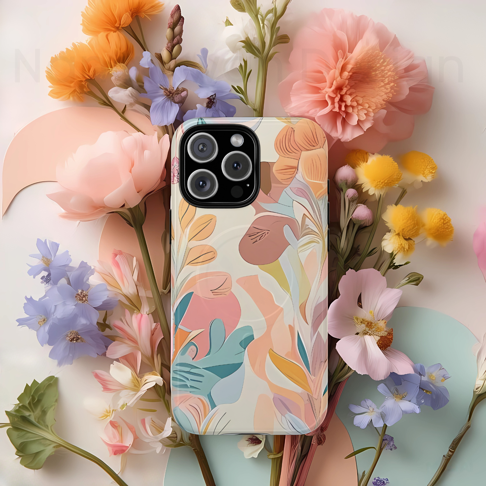 NKD Pastel Graphic Tough Magnetic iPhone Case