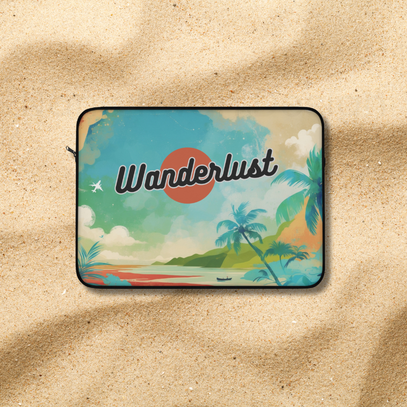 Wanderlust Laptop Sleeve for Travel Lovers