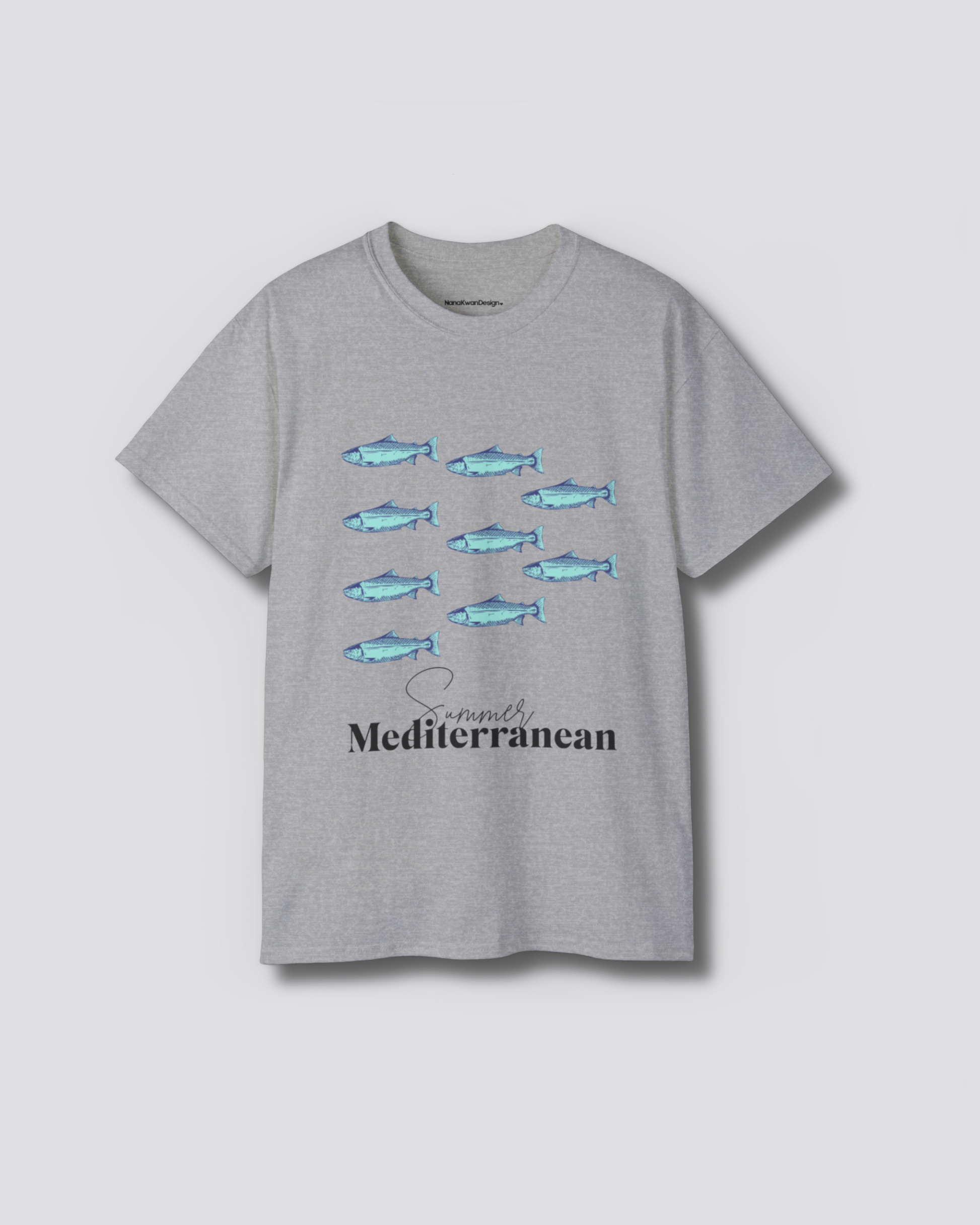 Mediterranean Fish Unisex Cotton Tee