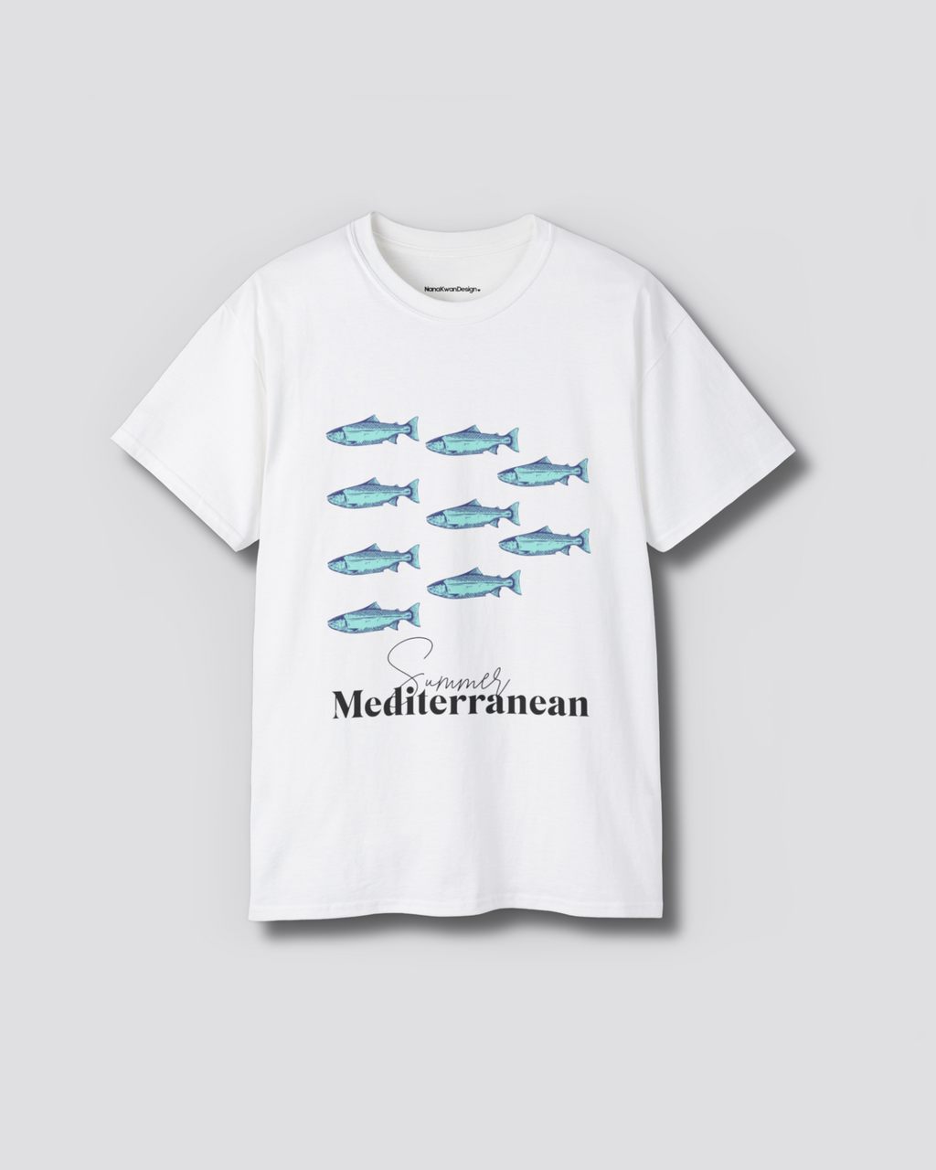 Mediterranean Fish Unisex Cotton Tee