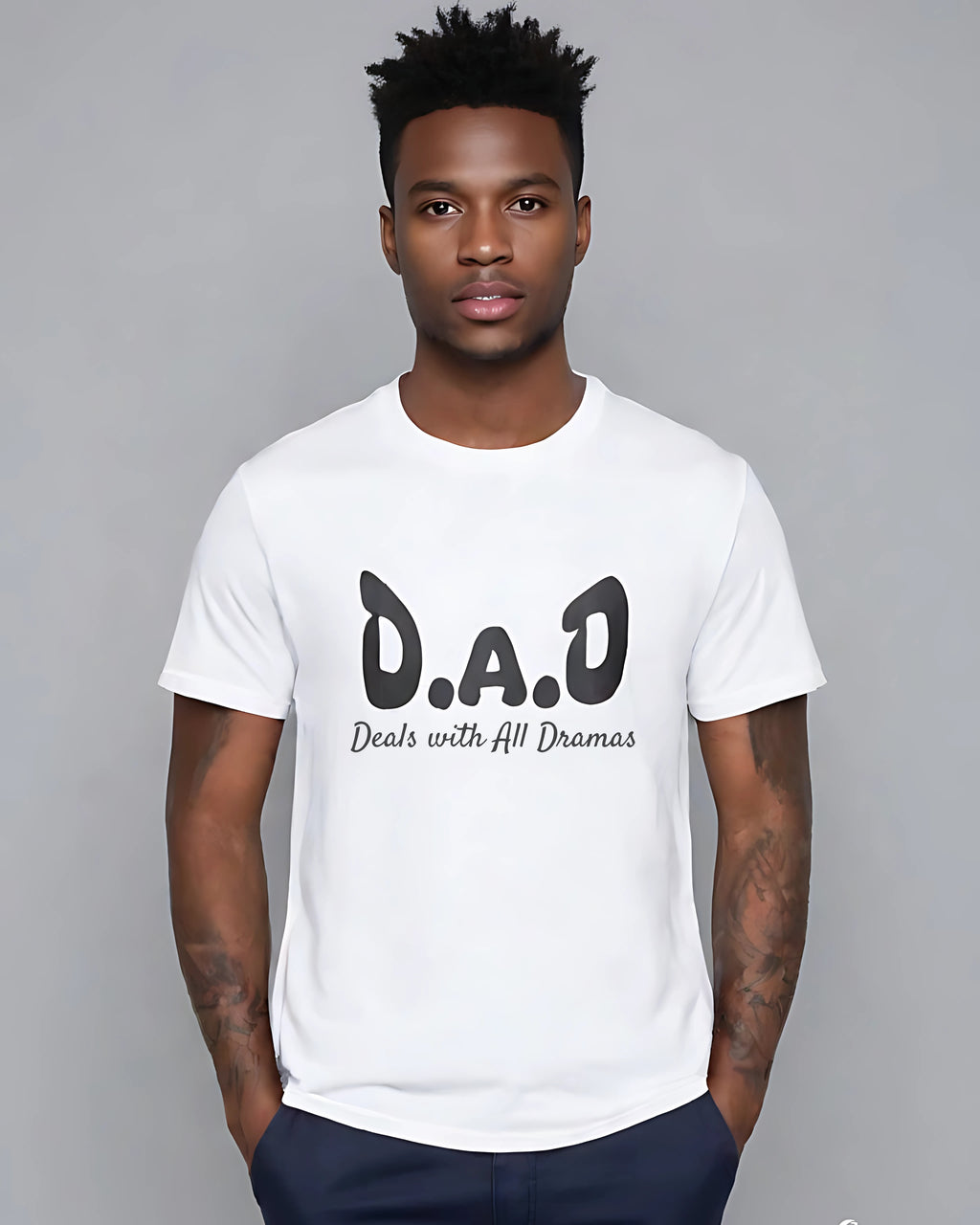 Funny Humour Dad White T-Shirt