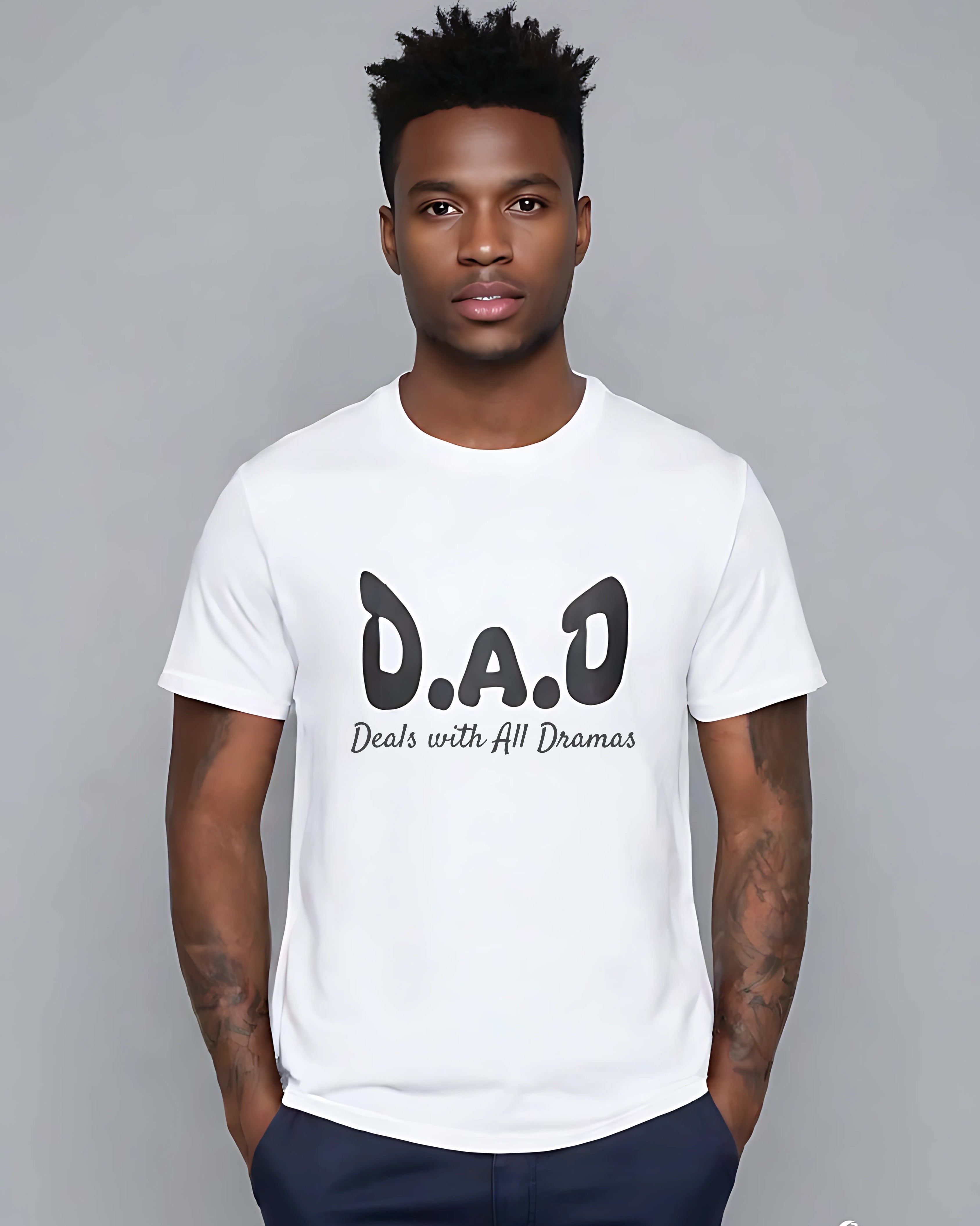 Funny Humour Dad White T-Shirt
