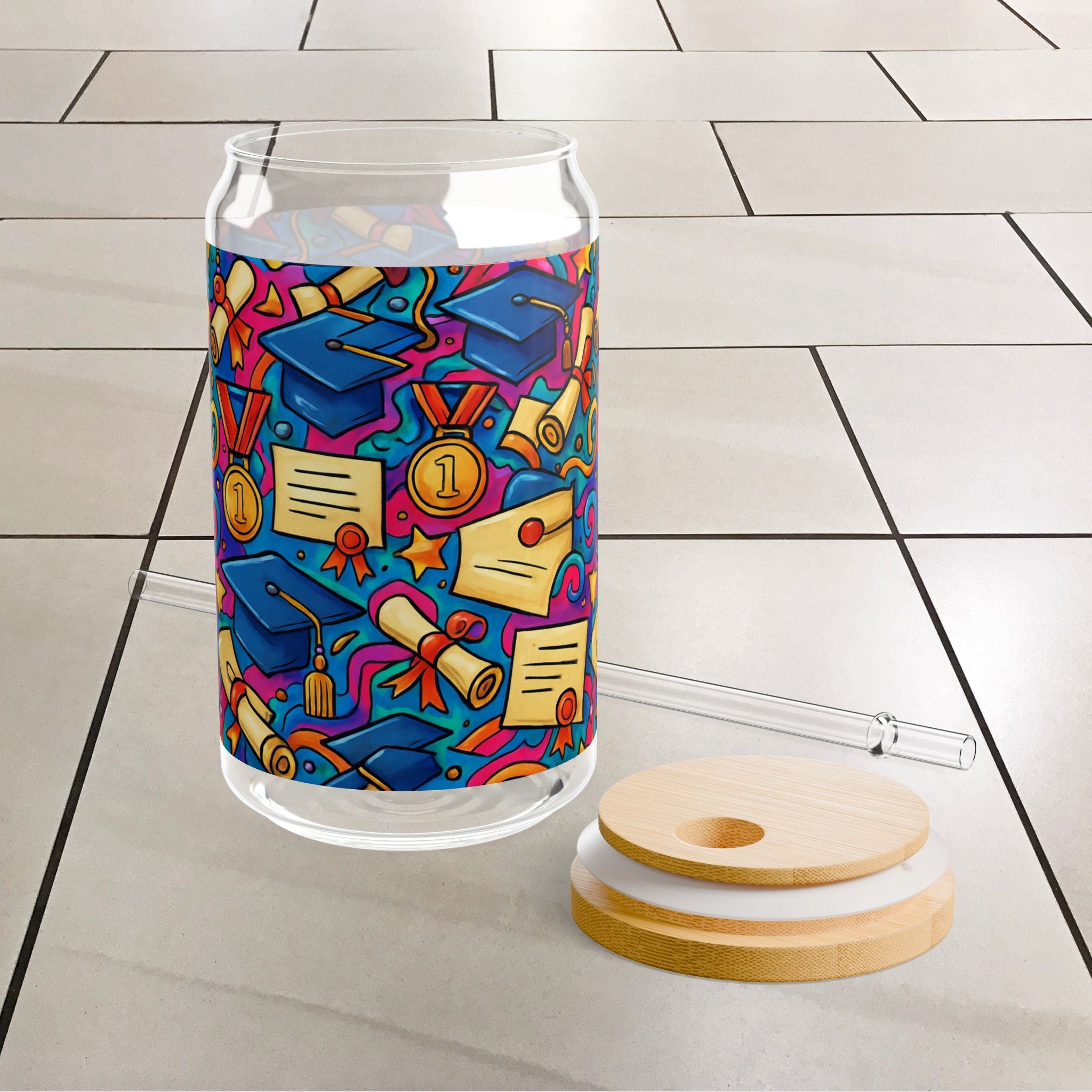 Colourful Graduation Sipper Glass