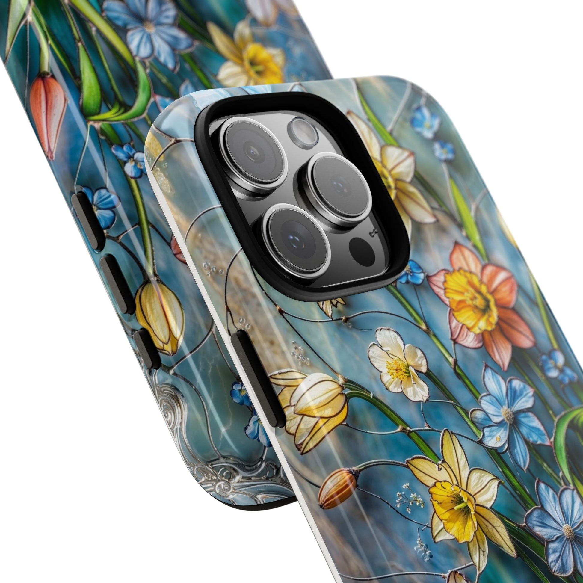 British Daffodil Stained Glass Design Tough Phone Case