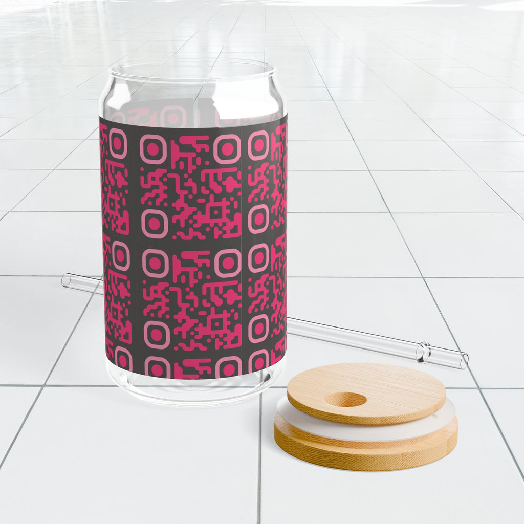 Stylish QR Code Sipper Glass