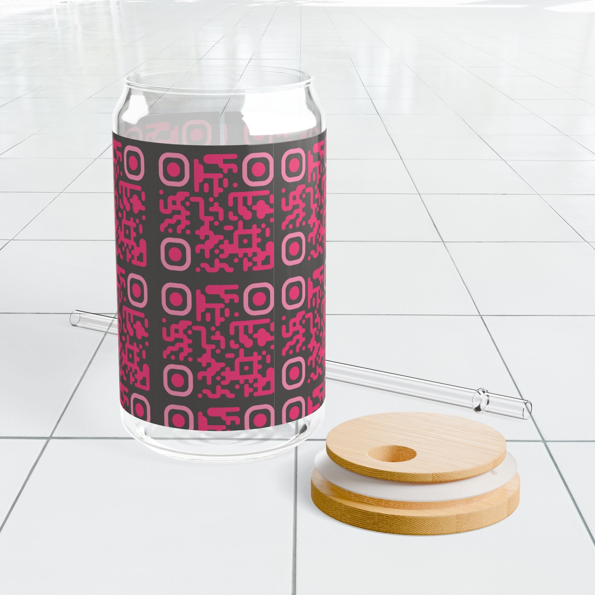 Stylish QR Code Sipper Glass