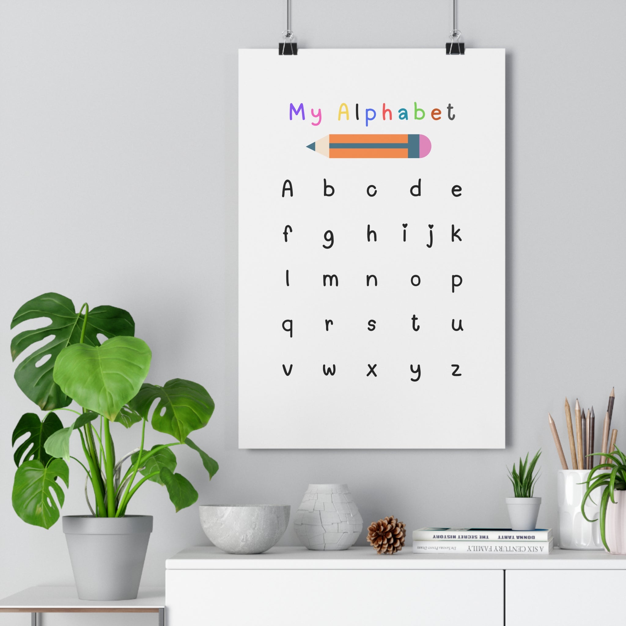 Alphabet Learning Poster for Kids Wall Art