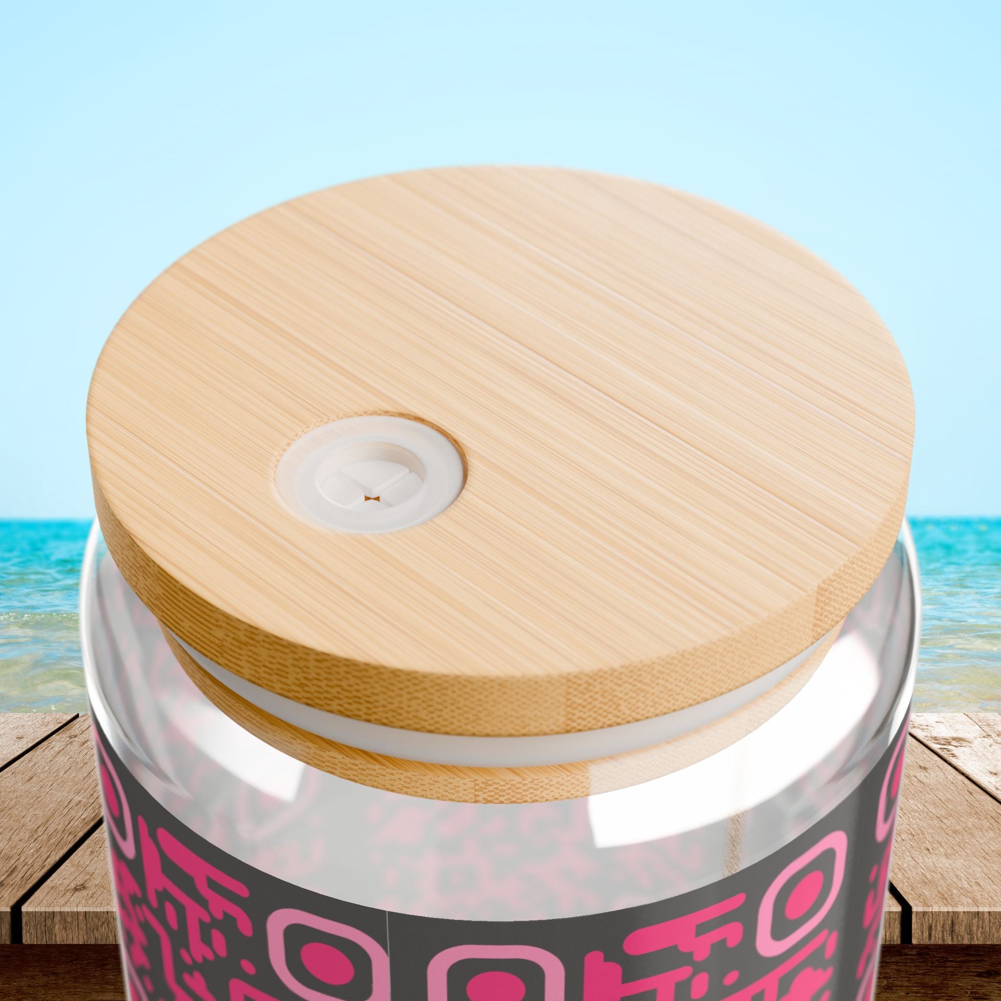 Stylish QR Code Sipper Glass