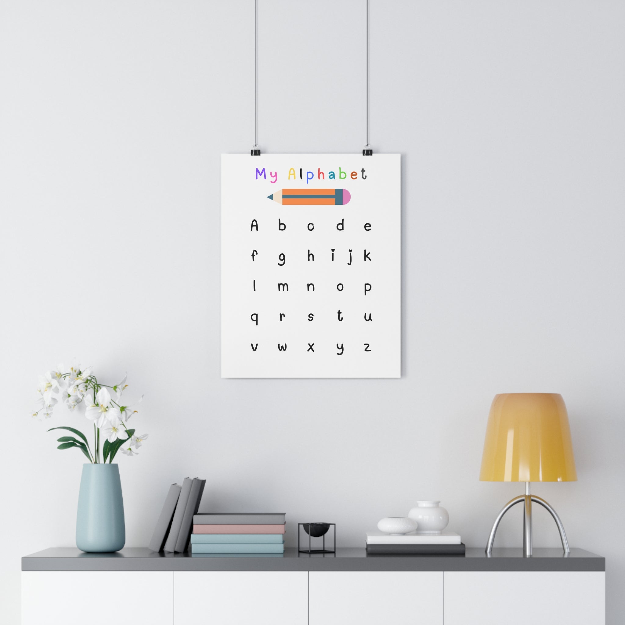Alphabet Learning Poster for Kids Wall Art