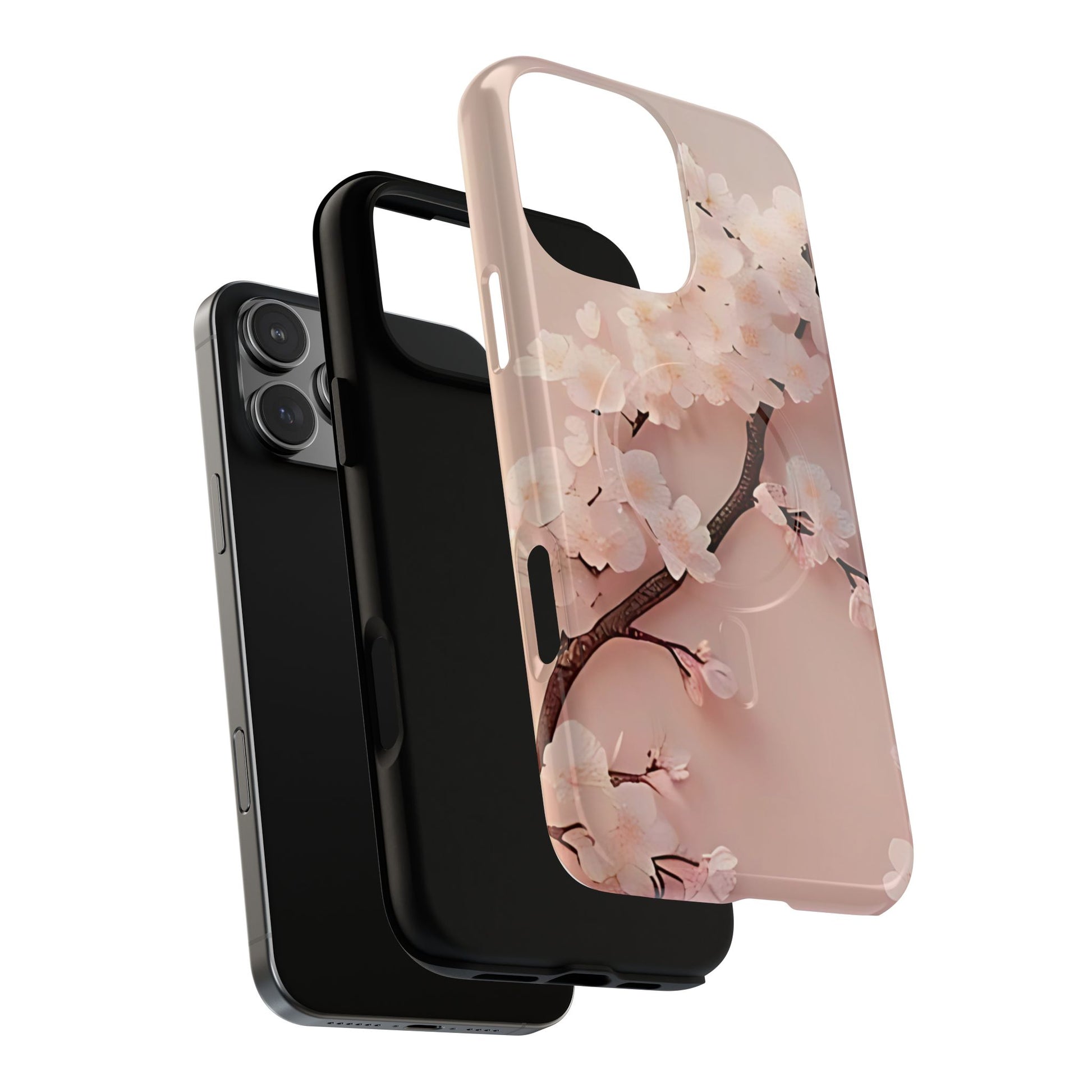 Phone Case - Cherry Blossom Design Tough Magnetic Case