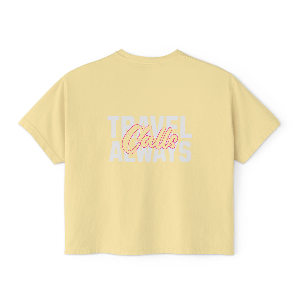 Women's Stylish Travel Calls Boxy Tee