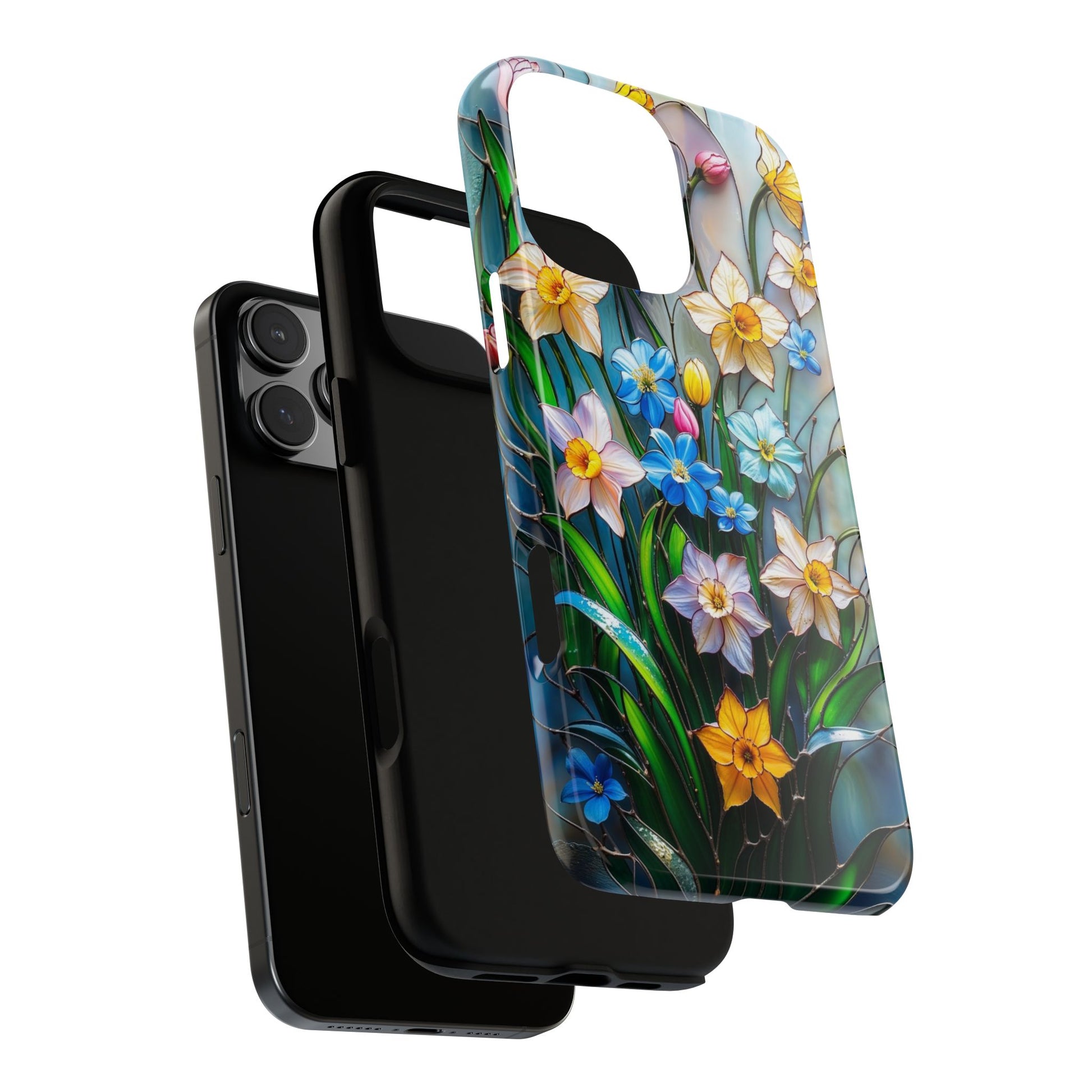 British Daffodil Stained Glass Design Style 2 Tough Phone Case