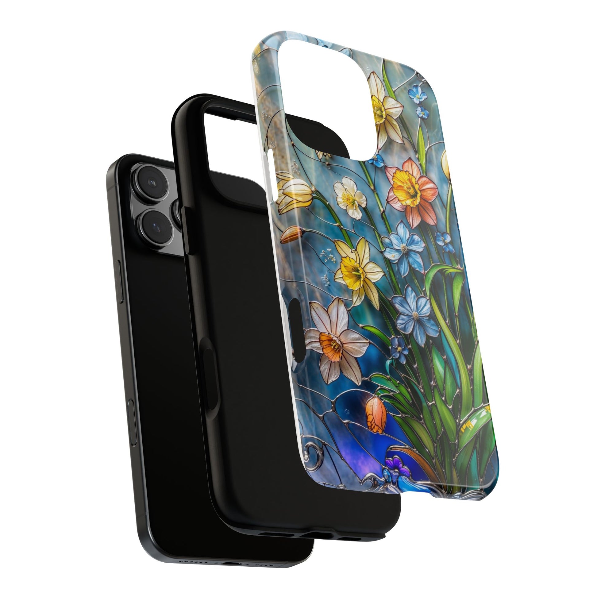 British Daffodil Stained Glass Design Tough Phone Case