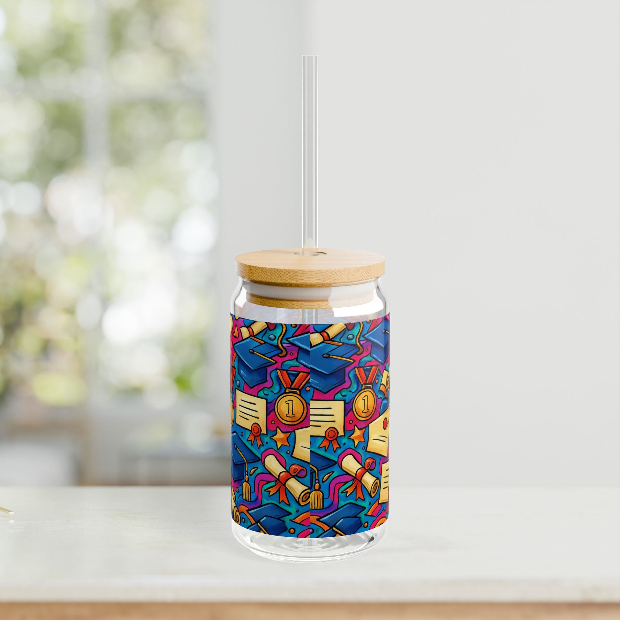 Colourful Graduation Sipper Glass
