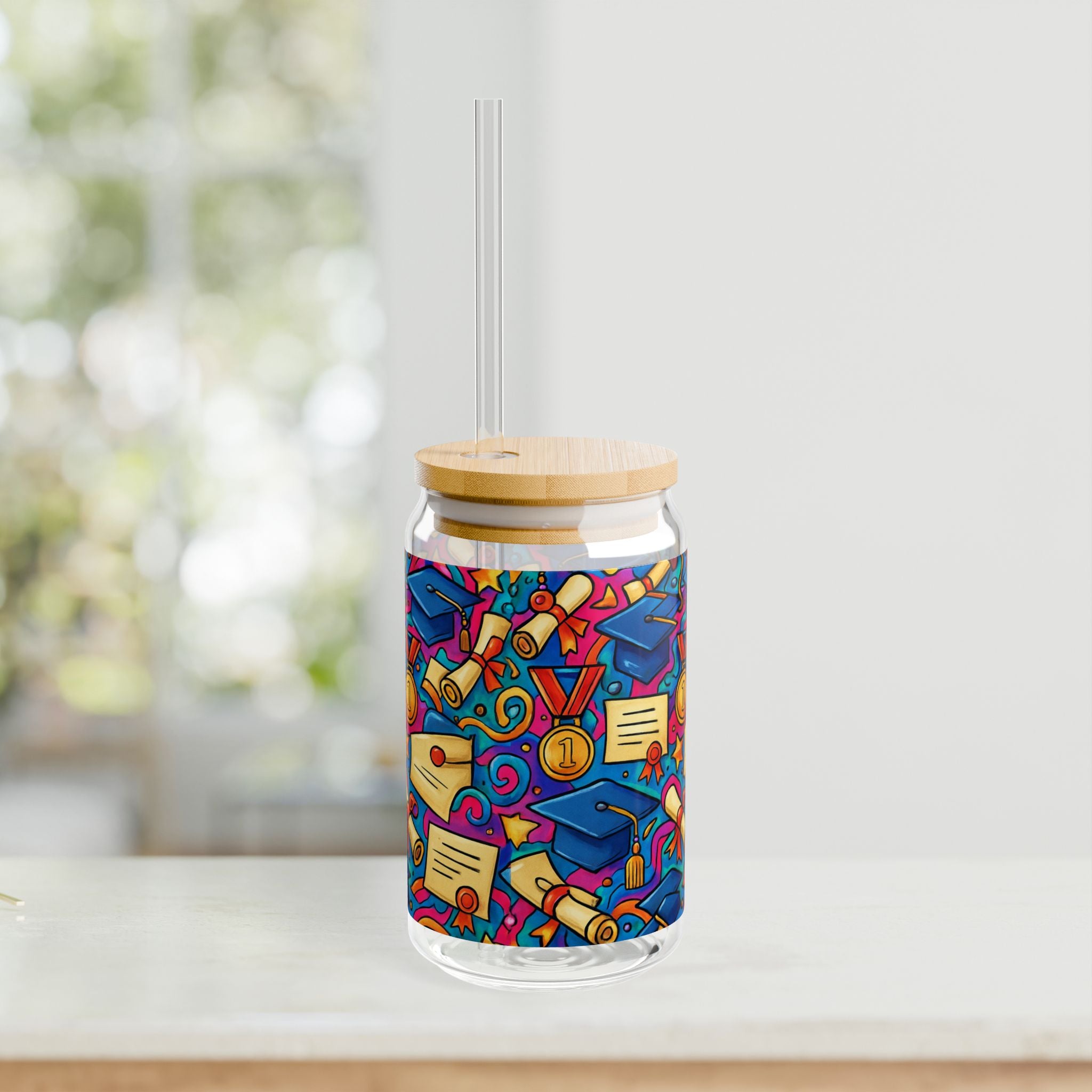 Colourful Graduation Sipper Glass