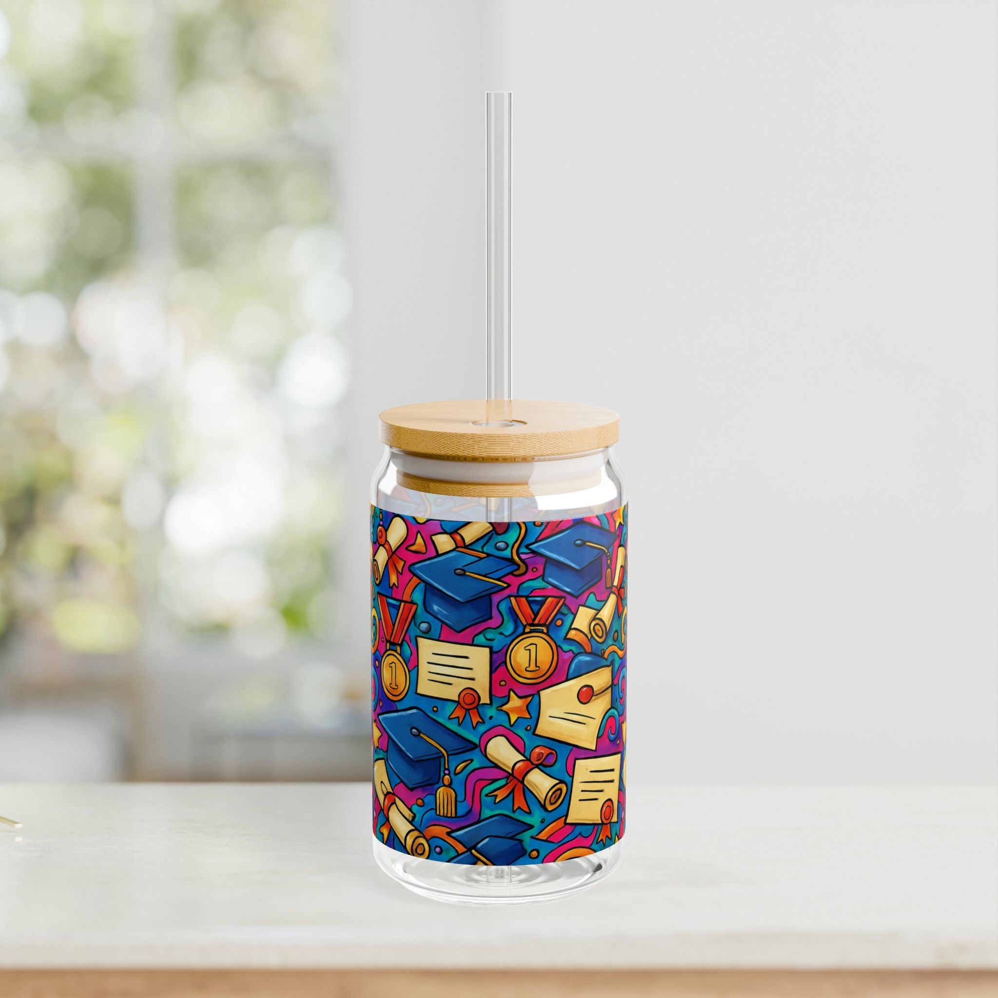 Colourful Graduation Sipper Glass