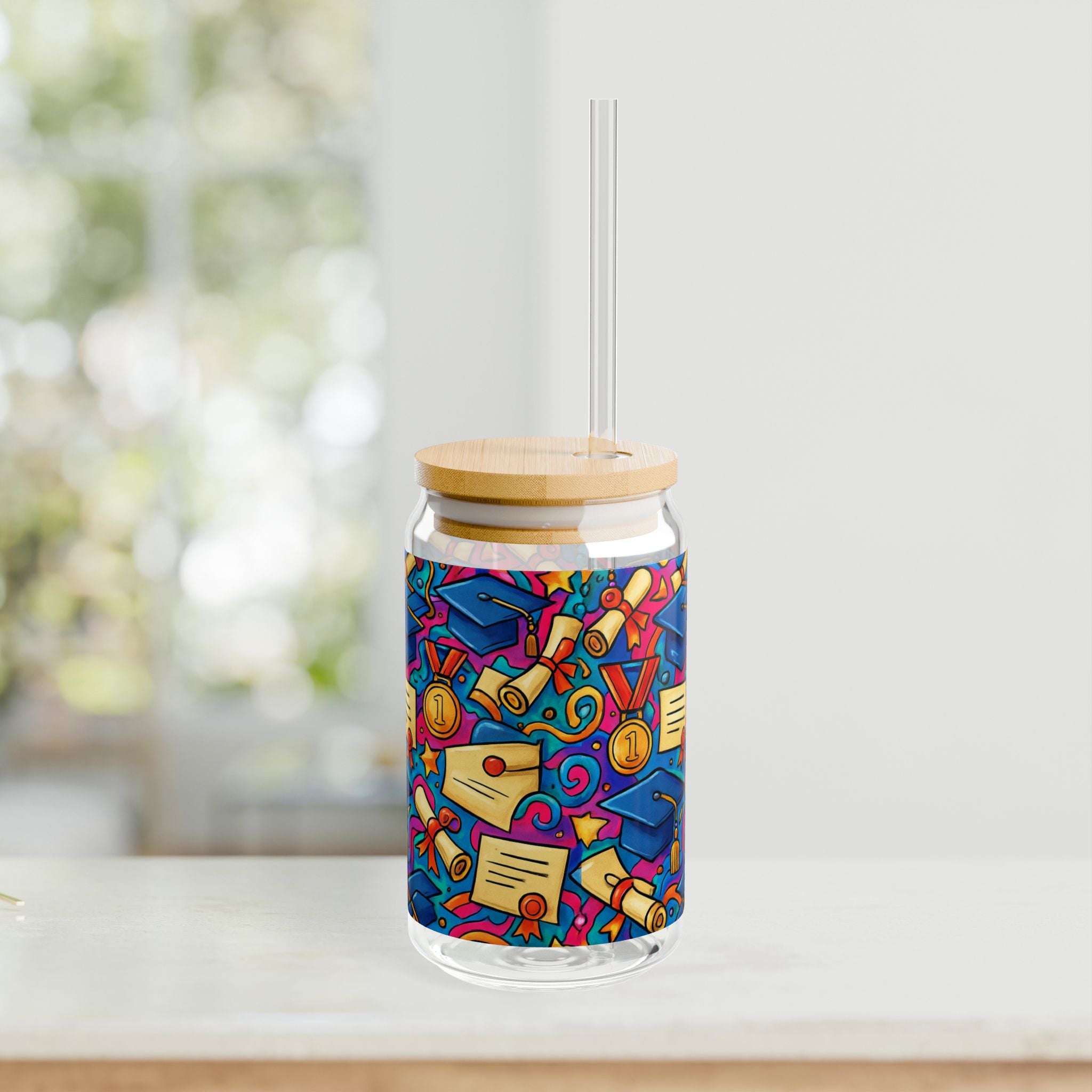 Colourful Graduation Sipper Glass